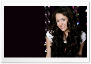 Miley Cyrus Curly Hair Ultra HD Wallpaper for 4K UHD Widescreen desktop, tablet & smartphone