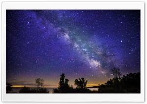 Milky Away above Lake Michigan Ultra HD Wallpaper for 4K UHD Widescreen desktop, tablet & smartphone