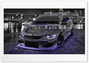 Mitsubishi Lancer Evolution Crystal City Car design by Tony Kokhan 2015 Ultra HD Wallpaper for 4K UHD Widescreen desktop, tablet & smartphone