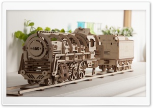 Model Steam Locomotive with Tender Ugears 460 Ultra HD Wallpaper for 4K UHD Widescreen desktop, tablet & smartphone