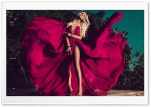 Monica Hansen Red Dress Ultra HD Wallpaper for 4K UHD Widescreen desktop, tablet & smartphone