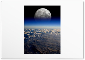 Moon Orbiting Earth Ultra HD Wallpaper for 4K UHD Widescreen desktop, tablet & smartphone