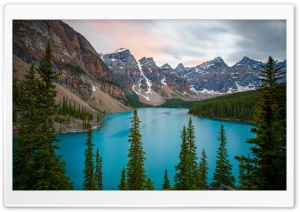Moraine Lake, Mountains, Banff National Park, Canada Ultra HD Wallpaper for 4K UHD Widescreen desktop, tablet & smartphone