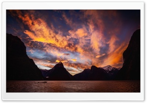 Mountain Lake At Dusk Ultra HD Wallpaper for 4K UHD Widescreen desktop, tablet & smartphone