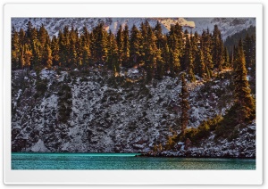 Mountain Lake, Winter Ultra HD Wallpaper for 4K UHD Widescreen desktop, tablet & smartphone