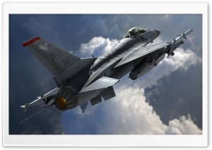 Multirole Fighter Aircraft General Dynamics F-16 Fighting Falcon Ultra HD Wallpaper for 4K UHD Widescreen desktop, tablet & smartphone
