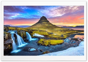 Nature, Waterfall, Mountain, Cold Ultra HD Wallpaper for 4K UHD Widescreen desktop, tablet & smartphone