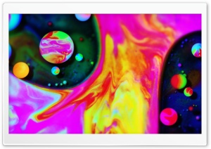Neon Paint Splatter Macro Ultra HD Wallpaper for 4K UHD Widescreen desktop, tablet & smartphone