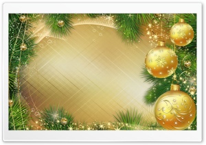 New Year Christmas Balls Beads Branch Glitter Graphics Ultra HD Wallpaper for 4K UHD Widescreen desktop, tablet & smartphone