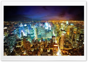 New York City at Night Ultra HD Wallpaper for 4K UHD Widescreen desktop, tablet & smartphone