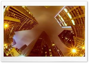 New York City Buildings Evening Ultra HD Wallpaper for 4K UHD Widescreen desktop, tablet & smartphone