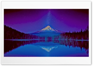 Nice Mountain lake in Night Ultra HD Wallpaper for 4K UHD Widescreen desktop, tablet & smartphone