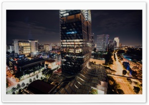 Night, City, Skyscraper, Singapore, Asia Ultra HD Wallpaper for 4K UHD Widescreen desktop, tablet & smartphone