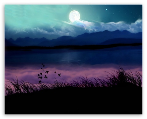 night moon UltraHD Wallpaper for Standard 5:4 Fullscreen QSXGA SXGA ; Mobile 5:4 - QSXGA SXGA ;