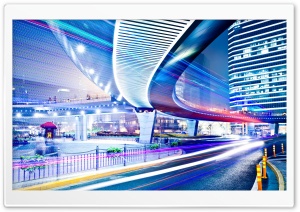 Night Urban Traffic Ultra HD Wallpaper for 4K UHD Widescreen desktop, tablet & smartphone