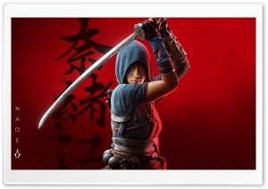 Ninja Naoe Assassins Creed Shadows 2024 Video Game Ultra HD Wallpaper for 4K UHD Widescreen desktop, tablet & smartphone