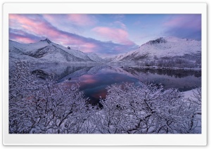 Norway Snowy Mountains Background Ultra HD Wallpaper for 4K UHD Widescreen desktop, tablet & smartphone