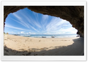Ocean From The Cave Ultra HD Wallpaper for 4K UHD Widescreen desktop, tablet & smartphone