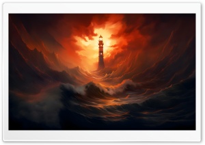 Ocean Storm, Night Ultra HD Wallpaper for 4K UHD Widescreen desktop, tablet & smartphone