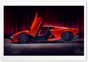Orange Lamborghini Scissor Doors Ultra HD Wallpaper for 4K UHD Widescreen desktop, tablet & smartphone