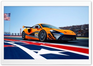Orange McLaren Artura GT4 Race Car Ultra HD Wallpaper for 4K UHD Widescreen desktop, tablet & smartphone