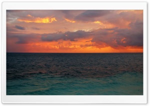 Orange Sky Beach Ultra HD Wallpaper for 4K UHD Widescreen desktop, tablet & smartphone