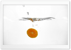 Orange Slice in Water Ultra HD Wallpaper for 4K UHD Widescreen desktop, tablet & smartphone