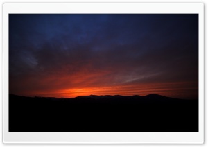 Orange Sunset Over Hachimantai Ultra HD Wallpaper for 4K UHD Widescreen desktop, tablet & smartphone