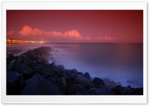 Ostia Beach Evening Ultra HD Wallpaper for 4K UHD Widescreen desktop, tablet & smartphone