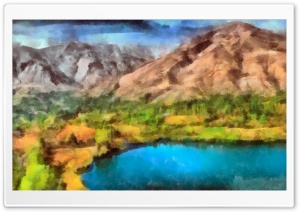 Ovan Lake Wallpaper DAP Watercolor Ultra HD Wallpaper for 4K UHD Widescreen desktop, tablet & smartphone
