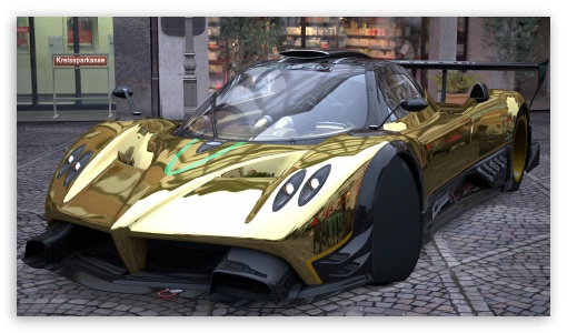 Pagani Zonda R Gold UltraHD Wallpaper for 8K UHD TV 16:9 Ultra High Definition 2160p 1440p 1080p 900p 720p ; UHD 16:9 2160p 1440p 1080p 900p 720p ; Mobile 16:9 - 2160p 1440p 1080p 900p 720p ;