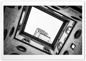 Palazzo Vecchio Black and White Ultra HD Wallpaper for 4K UHD Widescreen desktop, tablet & smartphone