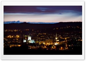 Panoramic View City at Night Ultra HD Wallpaper for 4K UHD Widescreen desktop, tablet & smartphone