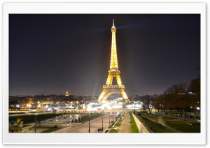 Paris Eiffel Tower night Ultra HD Wallpaper for 4K UHD Widescreen desktop, tablet & smartphone
