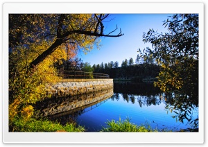 Park Embankment, Autumn Ultra HD Wallpaper for 4K UHD Widescreen desktop, tablet & smartphone
