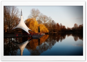 Park Reflections Autumn Ultra HD Wallpaper for 4K UHD Widescreen desktop, tablet & smartphone