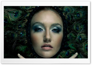 Peacock Girl Ultra HD Wallpaper for 4K UHD Widescreen desktop, tablet & smartphone