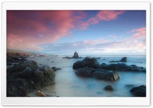 Pink Clouds   Beach Ultra HD Wallpaper for 4K UHD Widescreen desktop, tablet & smartphone