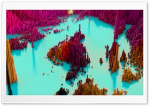 Pixel Landscape Ultra HD Wallpaper for 4K UHD Widescreen desktop, tablet & smartphone