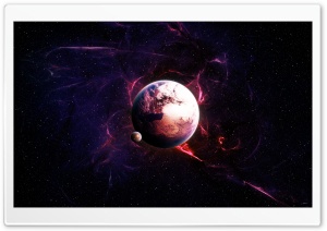 Planet And Moon Ultra HD Wallpaper for 4K UHD Widescreen desktop, tablet & smartphone