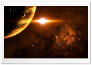Planet And Moons Ultra HD Wallpaper for 4K UHD Widescreen desktop, tablet & smartphone