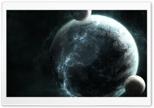 Planet With 2 Moons Ultra HD Wallpaper for 4K UHD Widescreen desktop, tablet & smartphone
