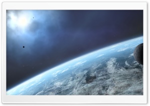 Planet With 3 Moons Ultra HD Wallpaper for 4K UHD Widescreen desktop, tablet & smartphone