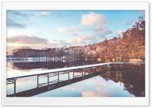 Pond, Winter Ultra HD Wallpaper for 4K UHD Widescreen desktop, tablet & smartphone