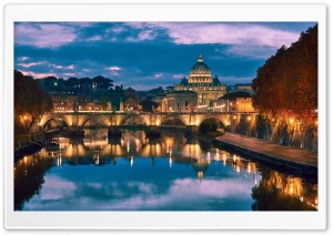 Ponte Sant Angelo, Rome, Italy, Travel Ultra HD Wallpaper for 4K UHD Widescreen desktop, tablet & smartphone