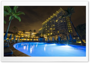 Pool At Night Ultra HD Wallpaper for 4K UHD Widescreen desktop, tablet & smartphone