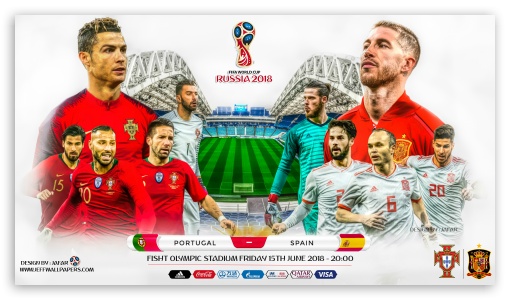 PORTUGAL - SPAIN WORLD CUP 2018 UltraHD Wallpaper for 8K UHD TV 16:9 Ultra High Definition 2160p 1440p 1080p 900p 720p ; Mobile 16:9 - 2160p 1440p 1080p 900p 720p ;