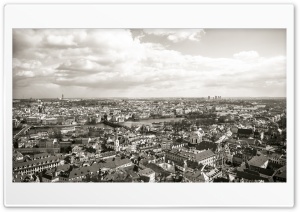 Prague City View Black-White Ultra HD Wallpaper for 4K UHD Widescreen desktop, tablet & smartphone