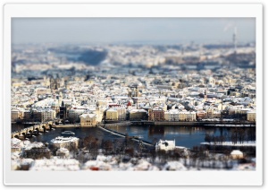 Prague Winter Panorama Ultra HD Wallpaper for 4K UHD Widescreen desktop, tablet & smartphone