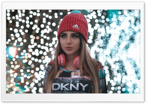 Pretty Girl Headphones Music Ultra HD Wallpaper for 4K UHD Widescreen desktop, tablet & smartphone